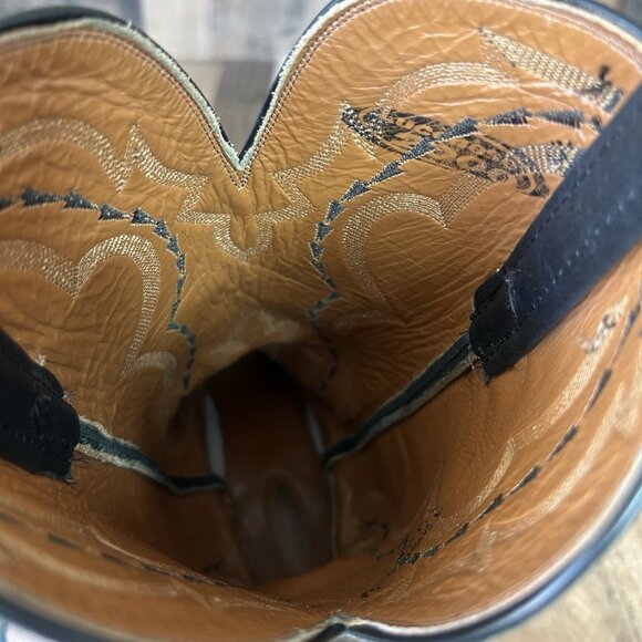 Lucchese 2000 Black T25C0J4 Western Cowboy Boots Womens 8 B - Picture 7 of 12